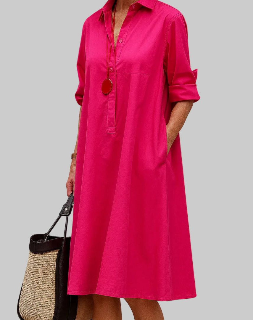 Loretta - Summer Satin Midi Dress