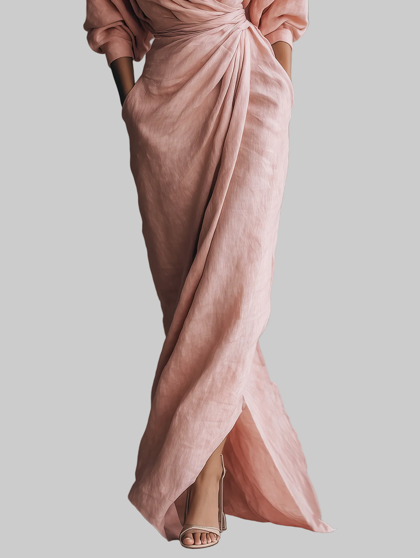 Rosa Elegant Linen Maxi Dress