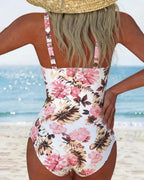 CHIARA | Floral Contrast Swimsuit