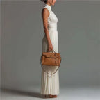 ESSENTIAL – WHITE PLEATED CHIFFON JUMPSUIT