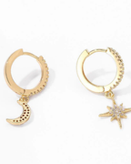Celeste | Sterling Silver Star Hoops