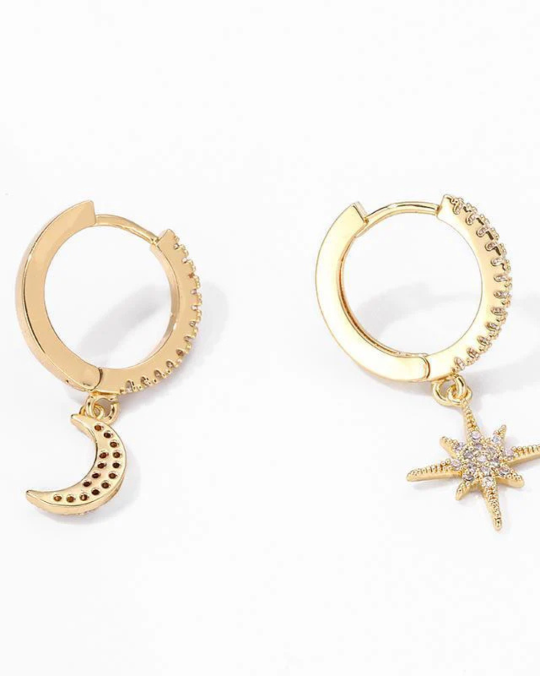 Celeste | Sterling Silver Star Hoops