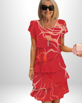 Margaret Graceful Ruffle Midi Dress