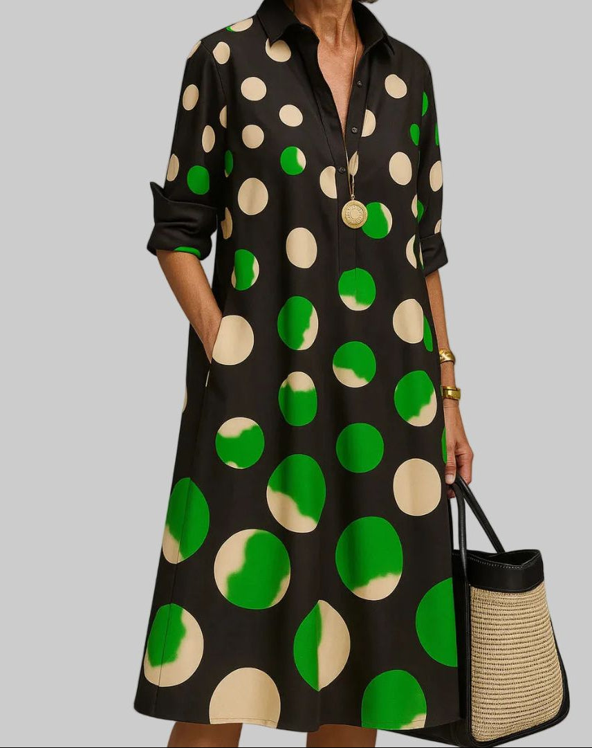 Loretta - Summer Satin Midi Dress