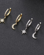 Celeste | Sterling Silver Star Hoops