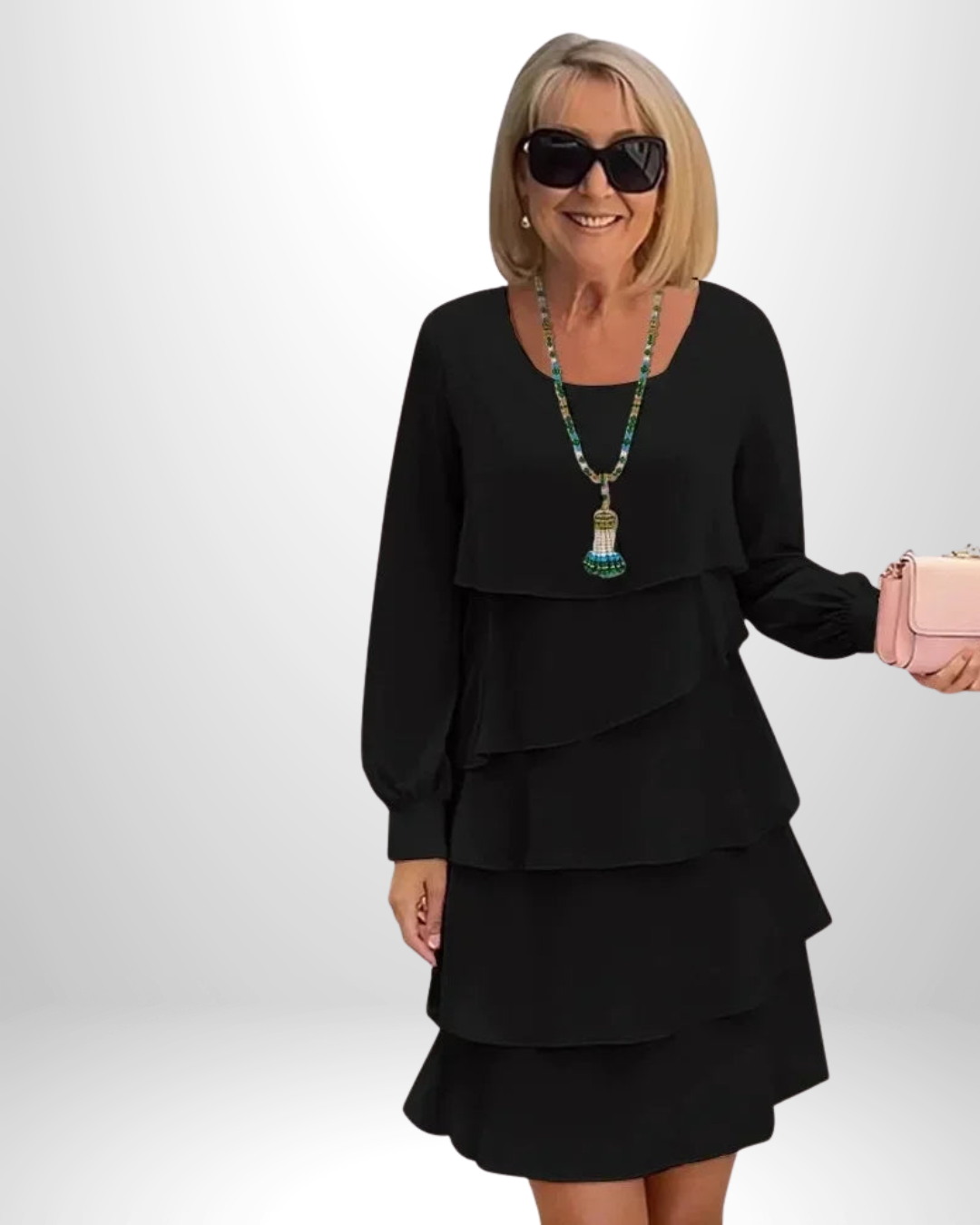 Margaret Graceful Ruffle Midi Dress