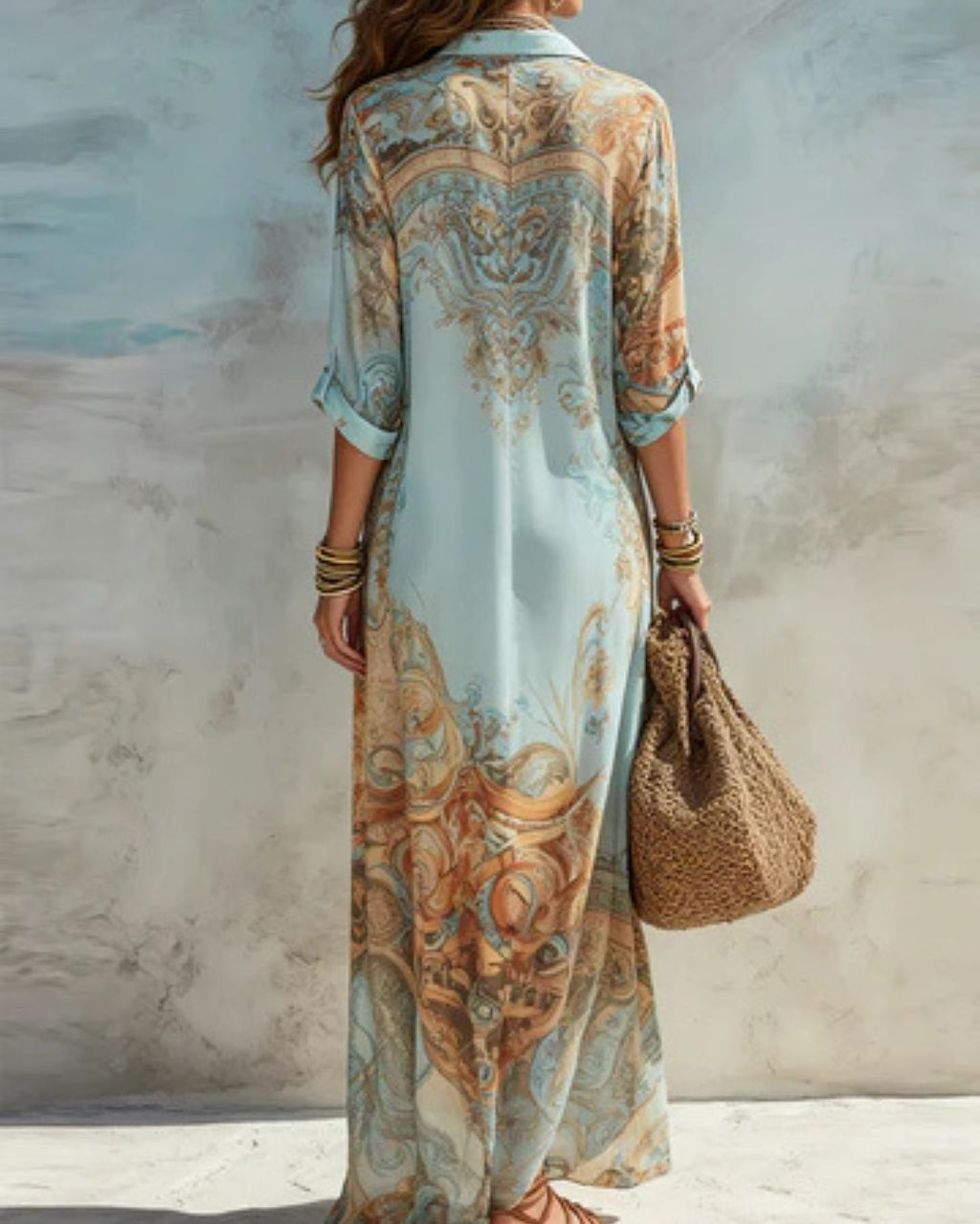 VALENTINA | Floral Baroque Shirt Dress