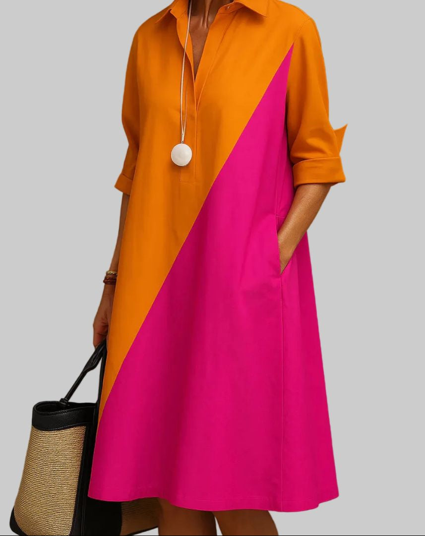 Loretta - Summer Satin Midi Dress