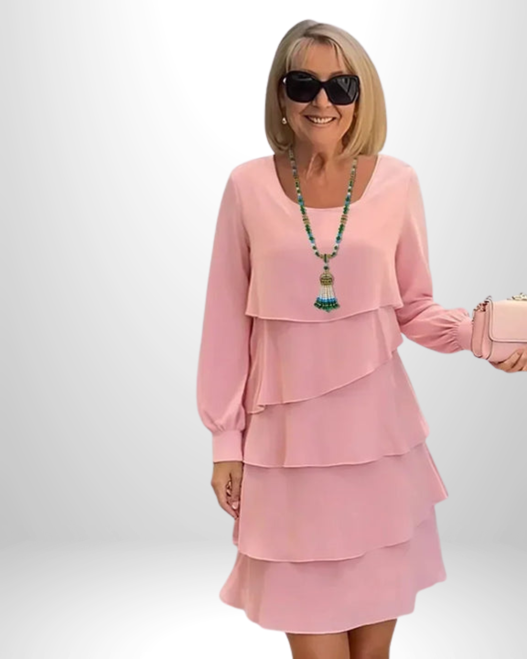 Margaret Graceful Ruffle Midi Dress