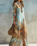 VALENTINA | Floral Baroque Shirt Dress