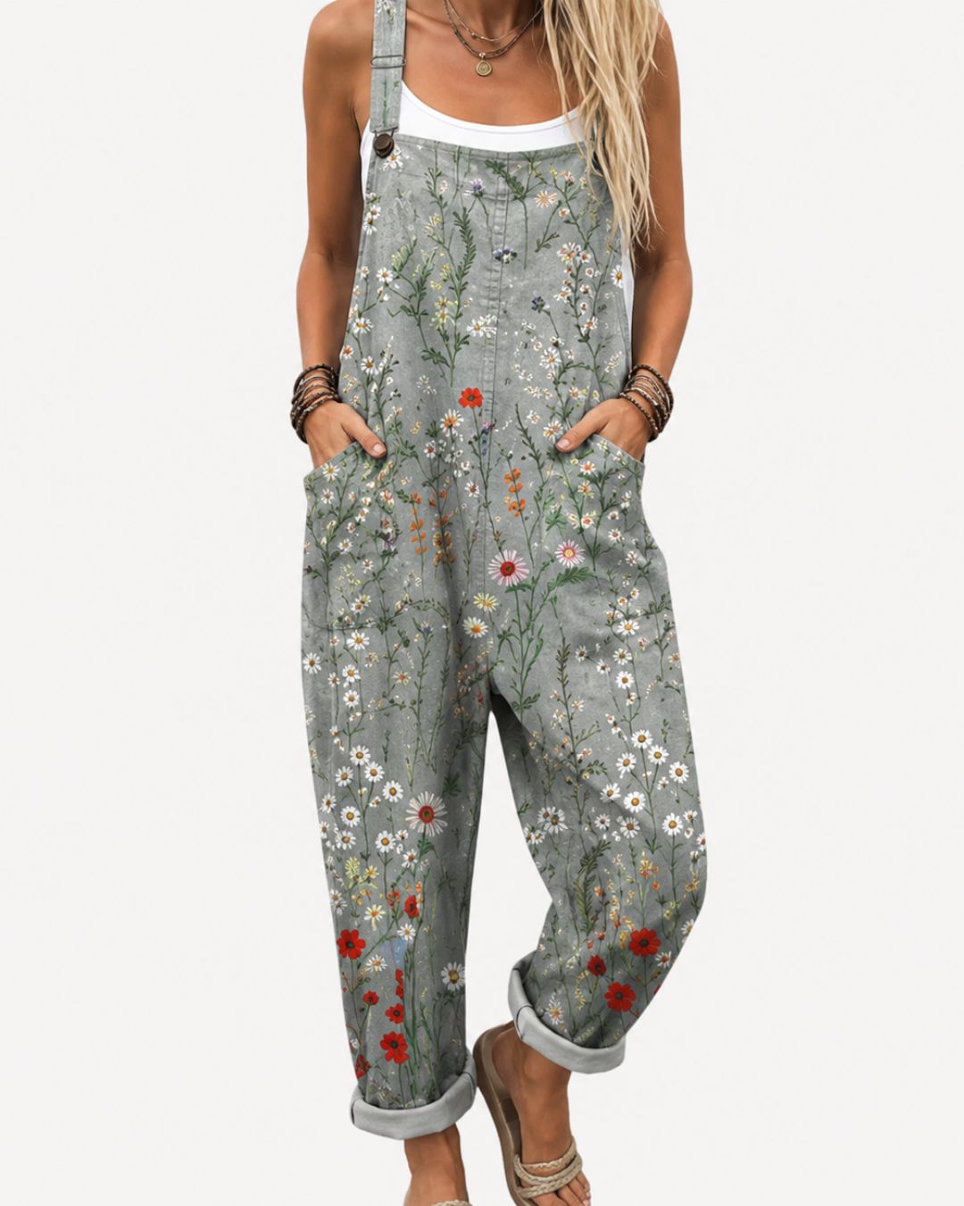 Comfortable Printed Dungarees
