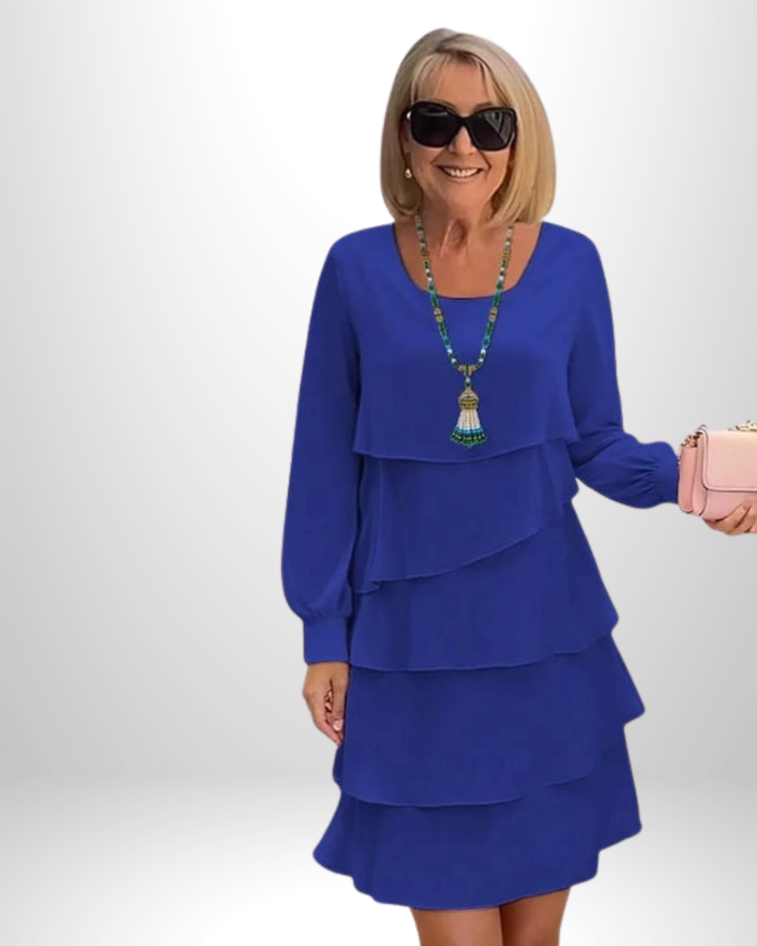 Margaret Graceful Ruffle Midi Dress
