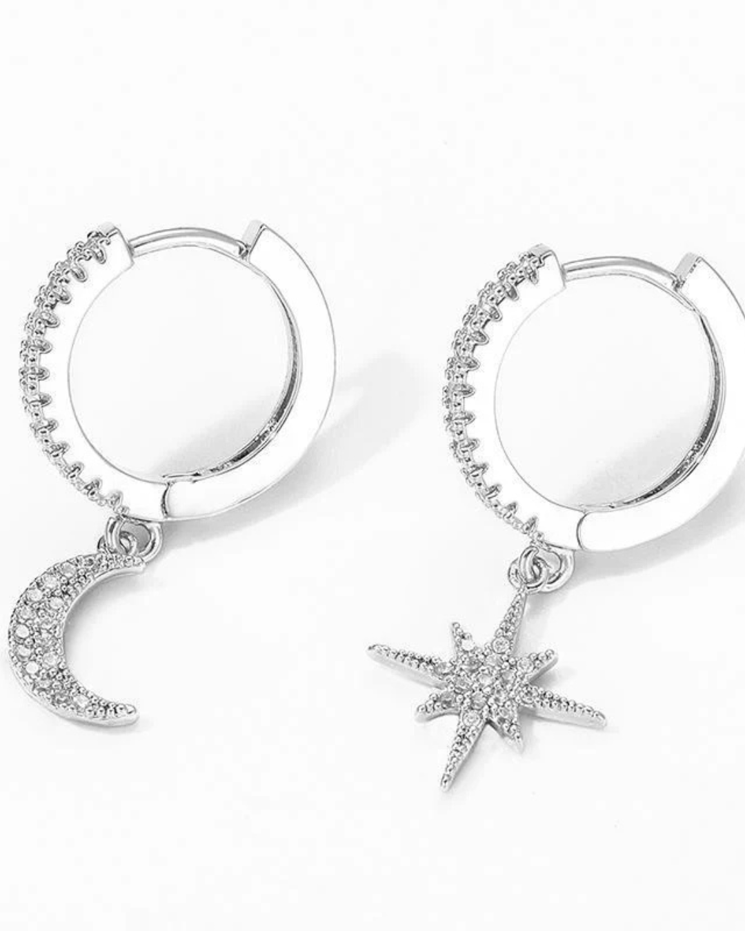 Celeste | Sterling Silver Star Hoops