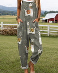 Comfortable Printed Dungarees