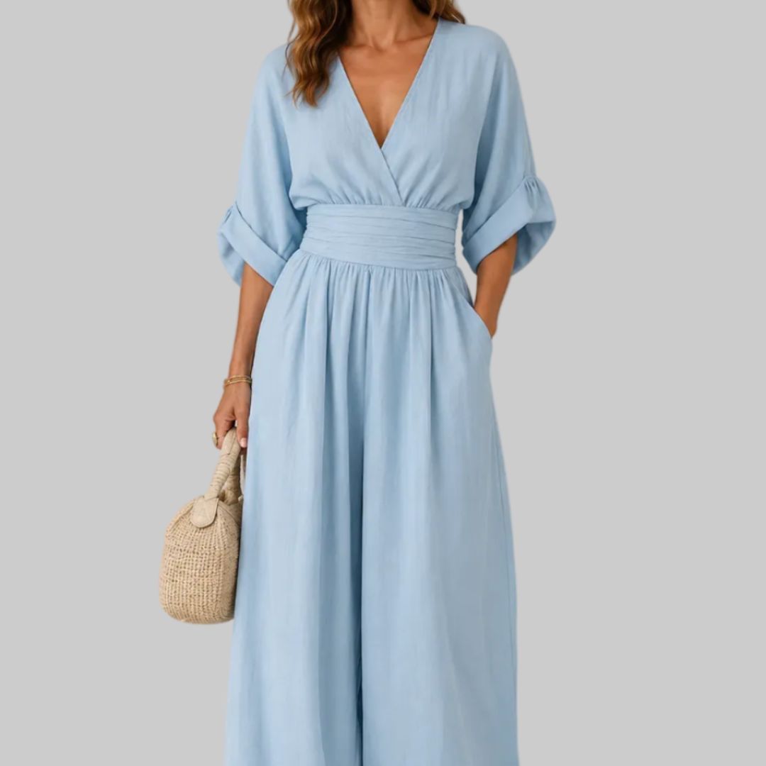 Cheska Elegant Wide-Leg Jumpsuit