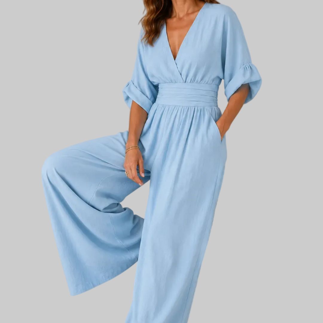 Cheska Elegant Wide-Leg Jumpsuit