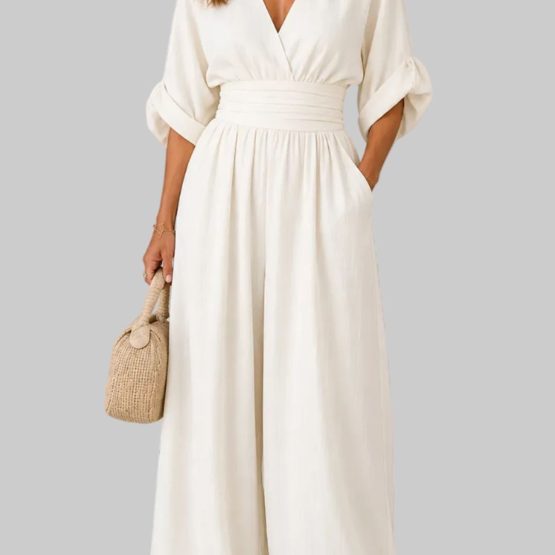 Cheska Elegant Wide-Leg Jumpsuit