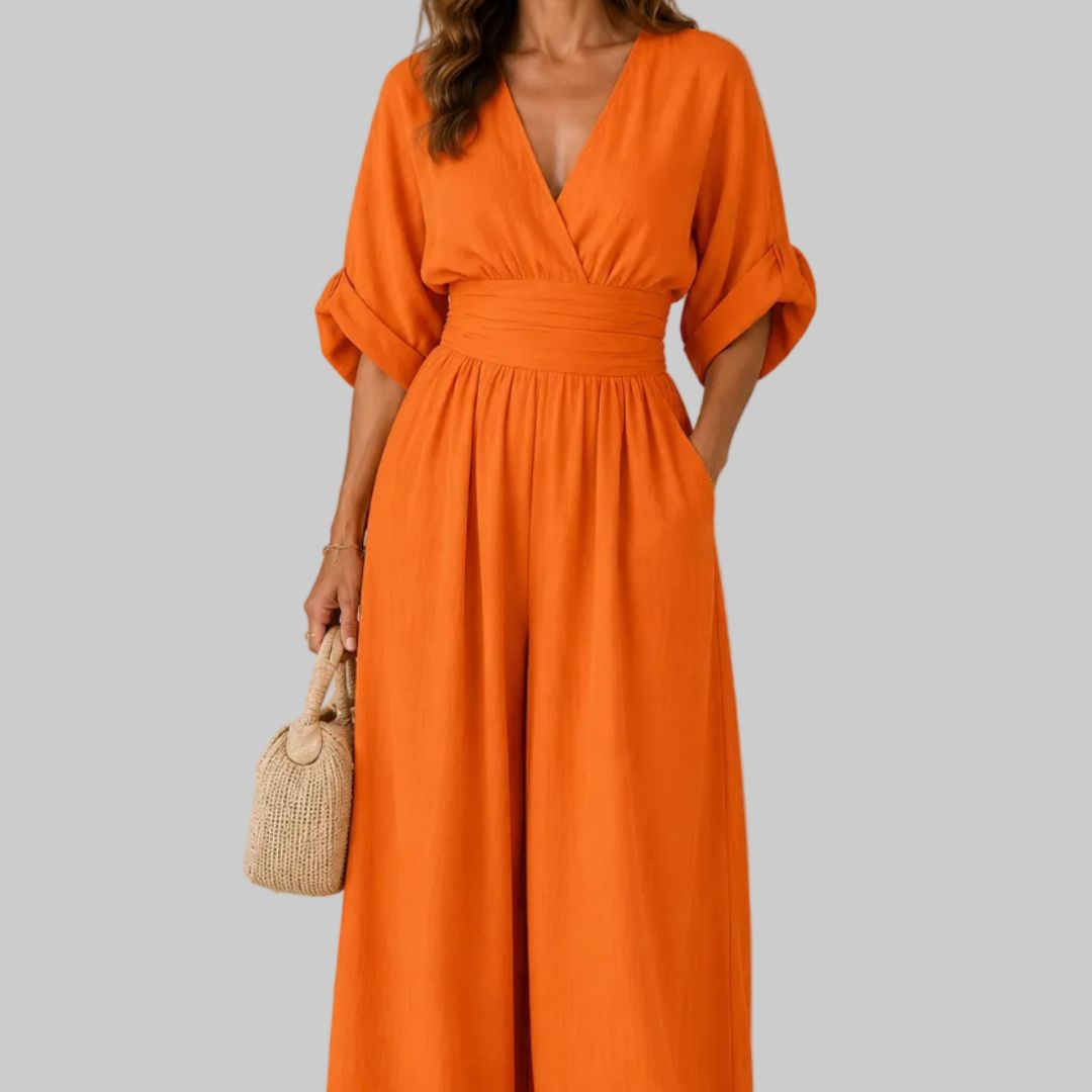 Cheska Elegant Wide-Leg Jumpsuit