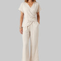 Colleen Elegant Wrap-Front Two-Piece Set
