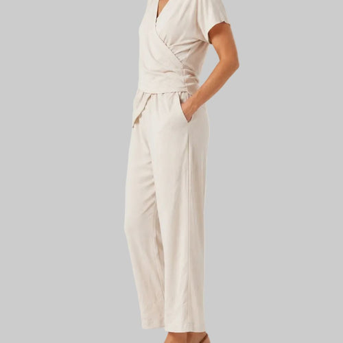 Colleen Elegant Wrap-Front Two-Piece Set