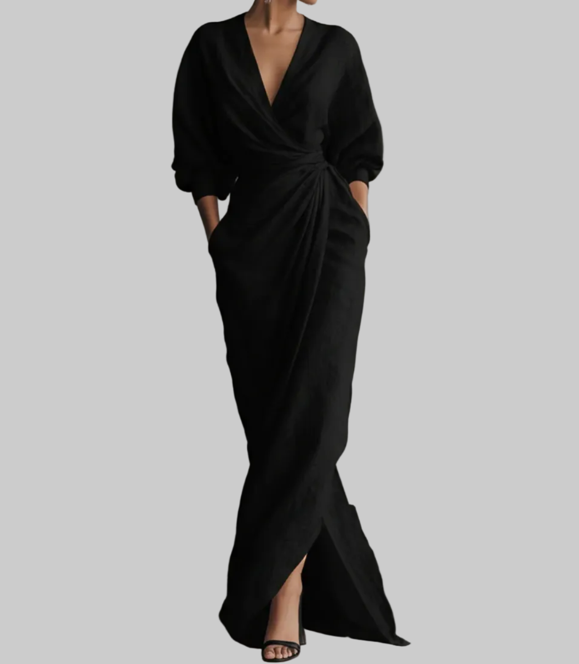Rosa Elegant Linen Maxi Dress