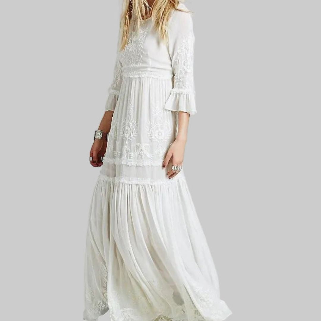 Summer Embroidered Cotton Dress
