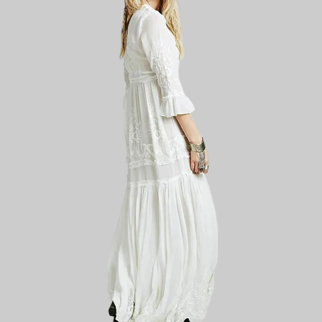 Summer Embroidered Cotton Dress