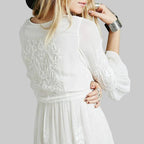 Summer Embroidered Cotton Dress
