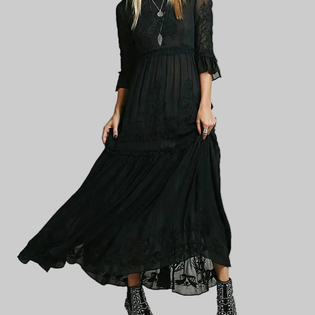 Summer Embroidered Cotton Dress
