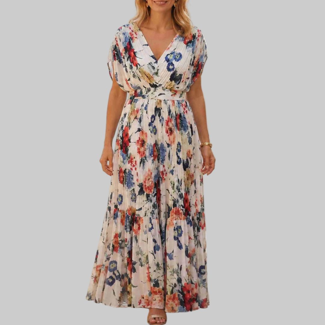 The Elara Floral Midi Dress
