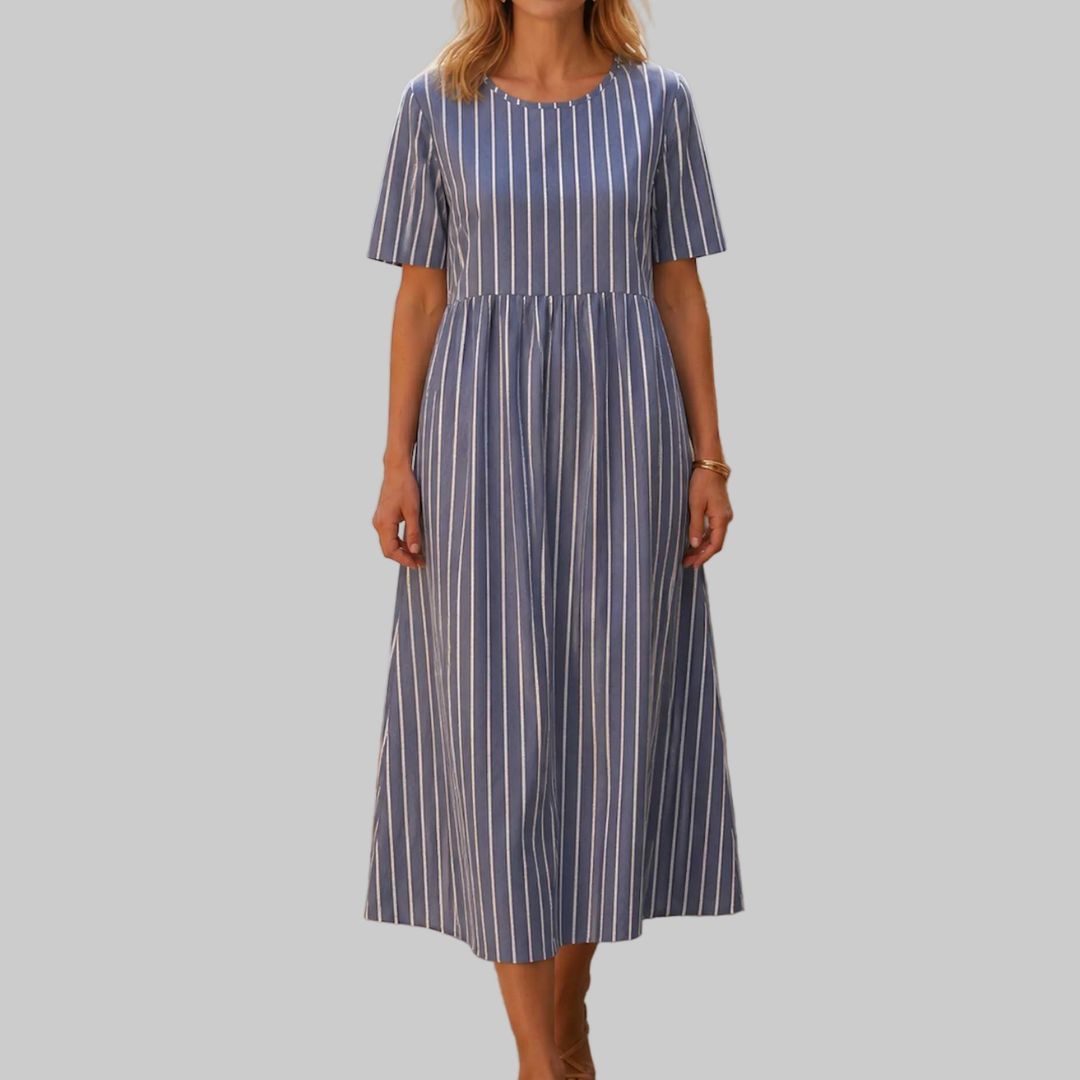 The Marina Stripe Midi Dress